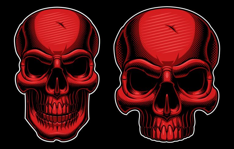 Halftone skull vector