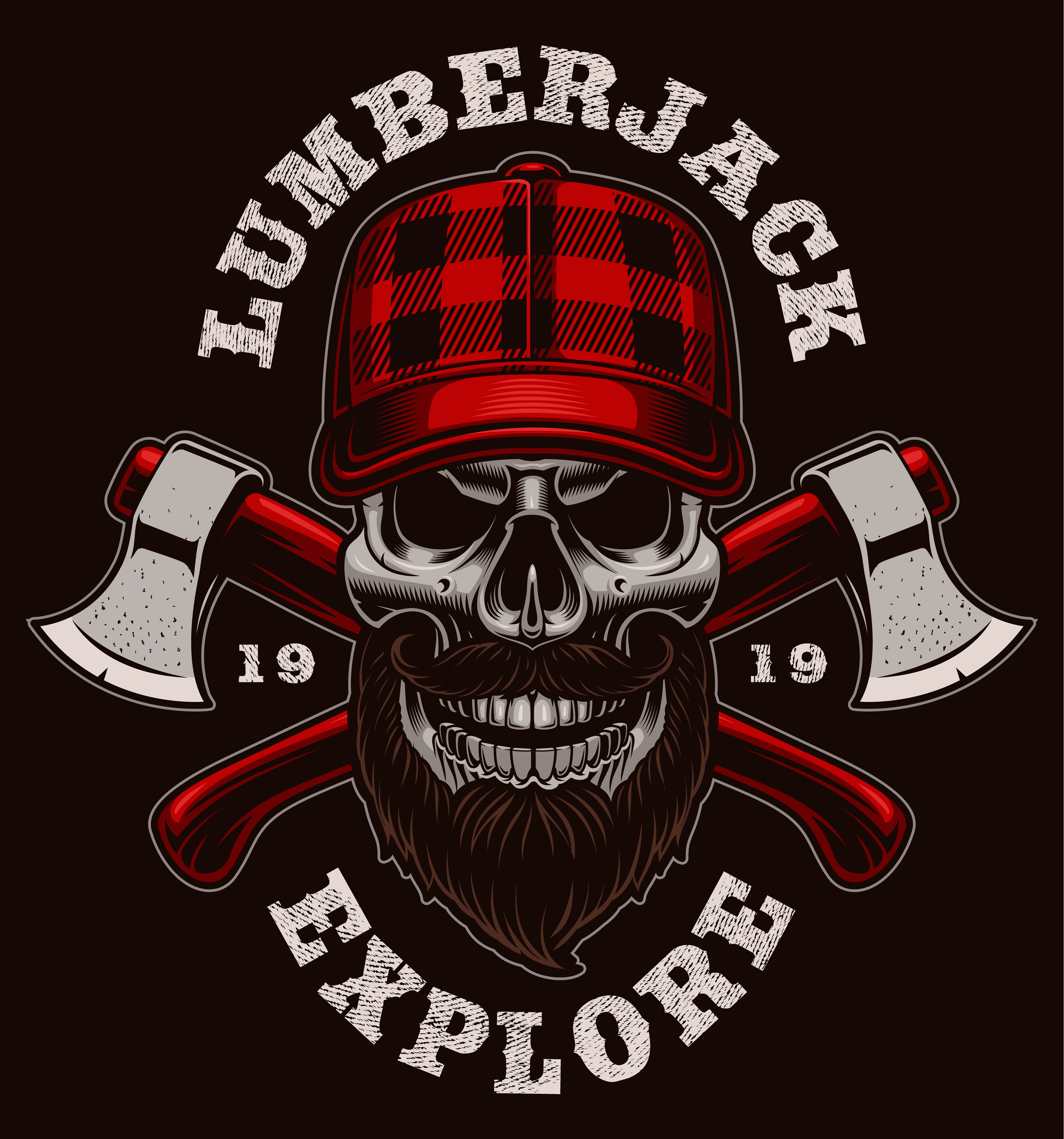 Download Lumberjack skull vector illustration - Download Free ...