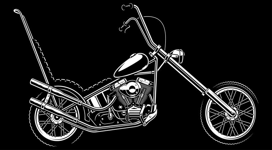 Classic american motorcycle on white background vector