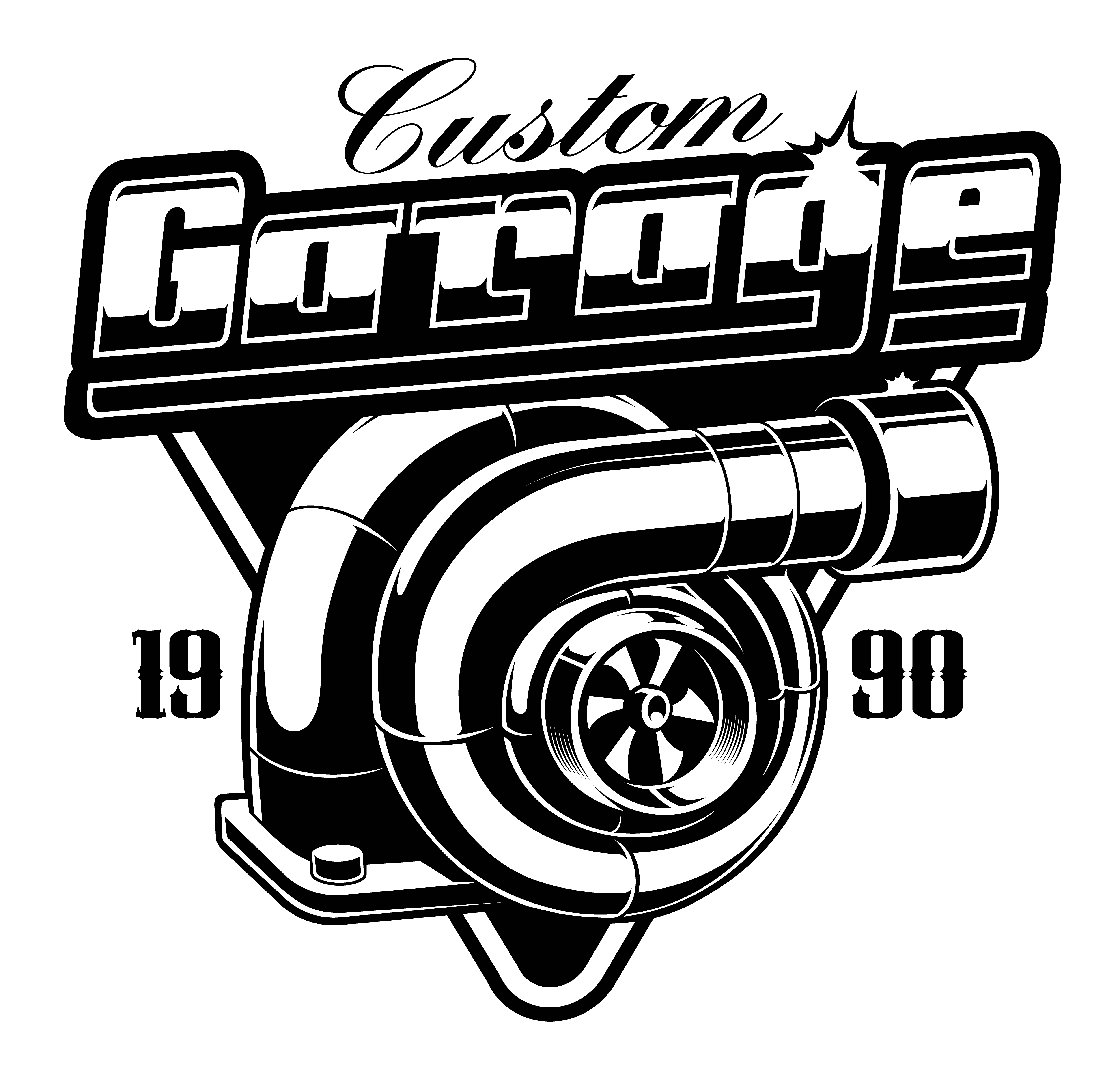 Vintage emblem with turbocharger. 539261 Vector Art at Vecteezy