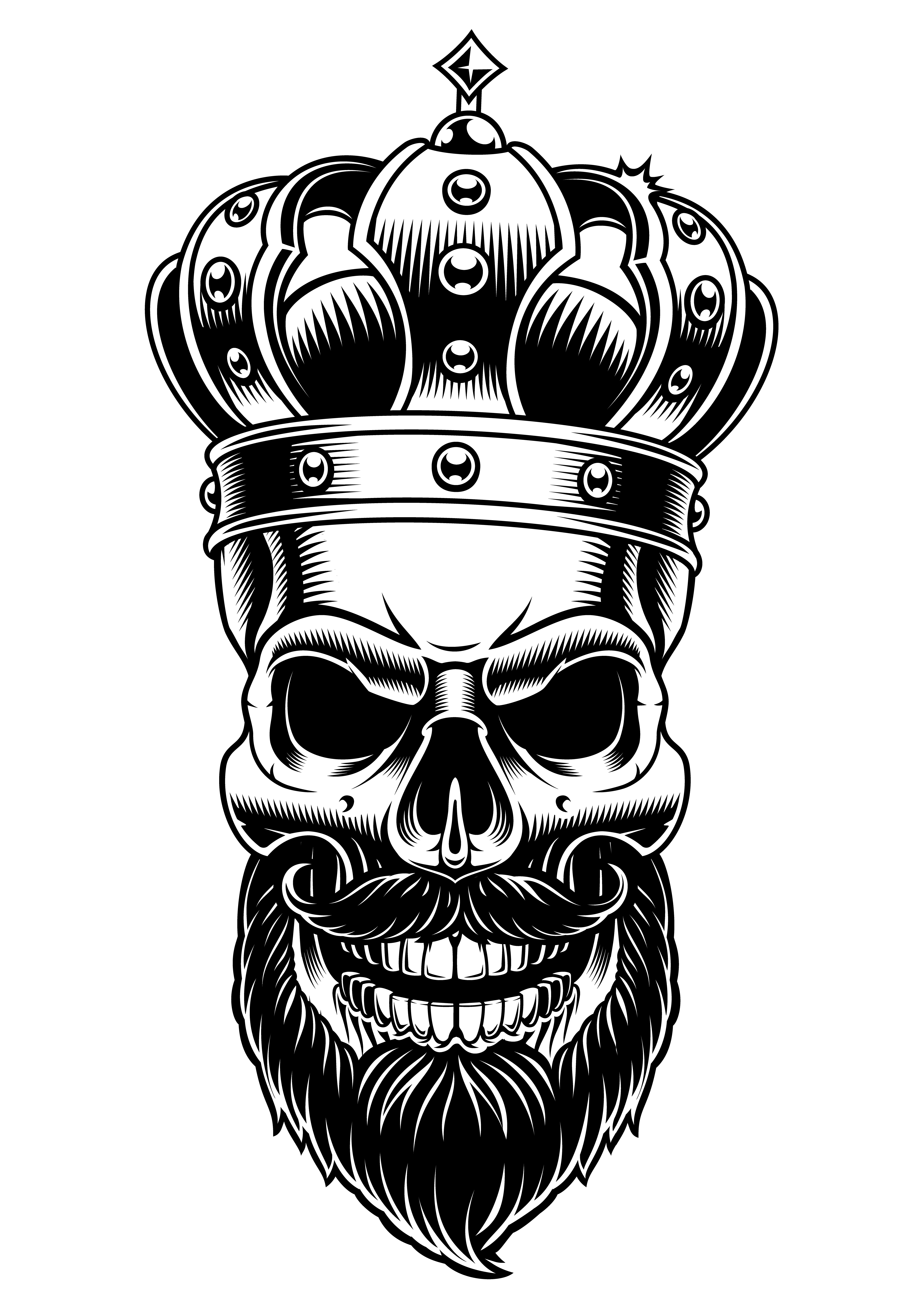 skull king illustration 10822883 Vector Art at Vecteezy
