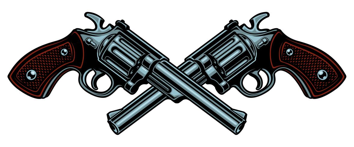 Vector illustration with guns. 