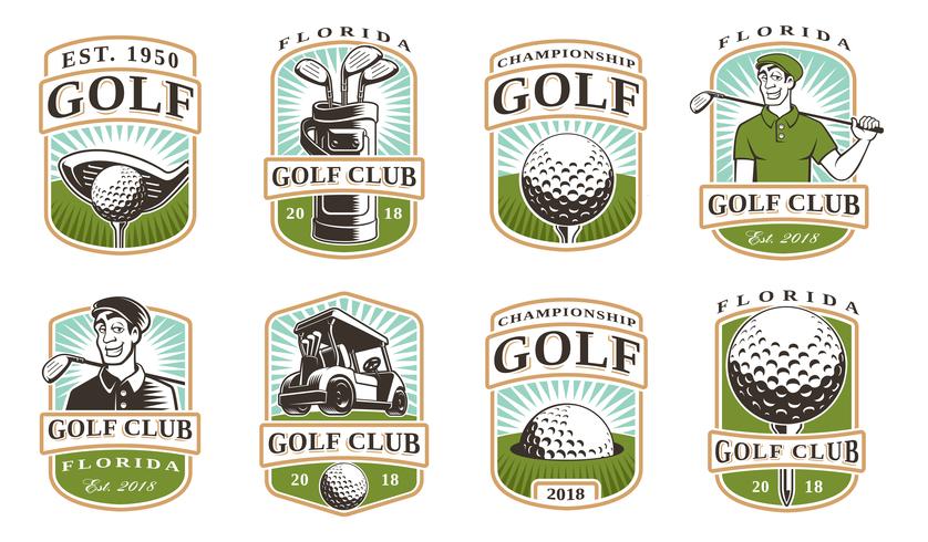 Conjunto de vectores de golf (12 logos)