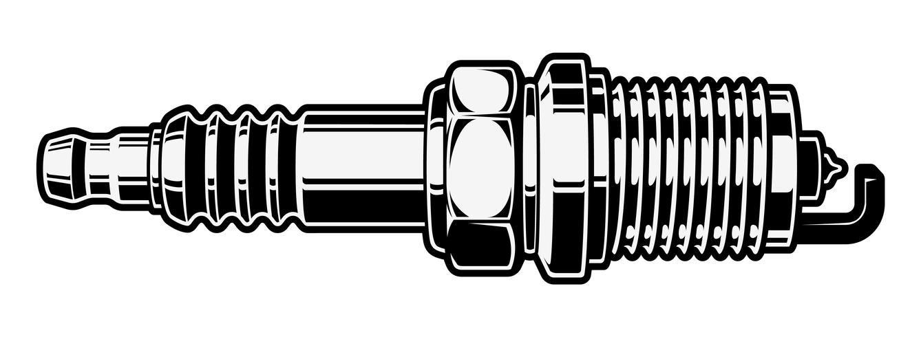 Spark plug isolated vector