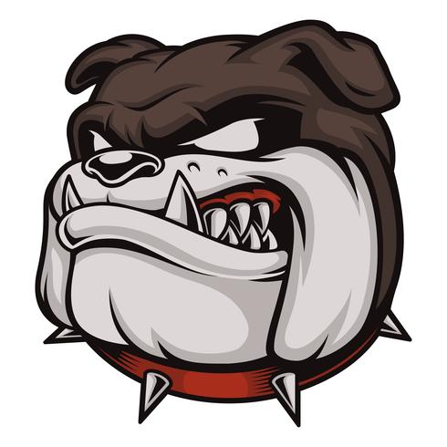 Jefe de Bulldog enojado vector