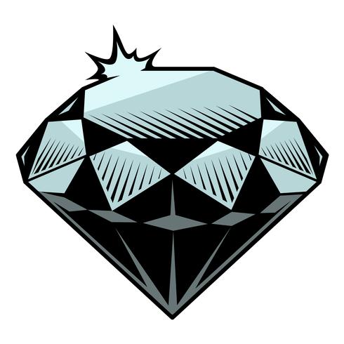 Vector illustration of diamond.