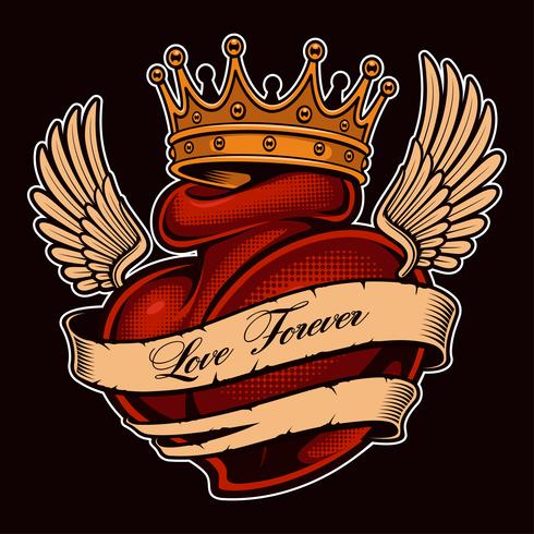 Tattoo Chicano Heart Color Version Download Free Vectors