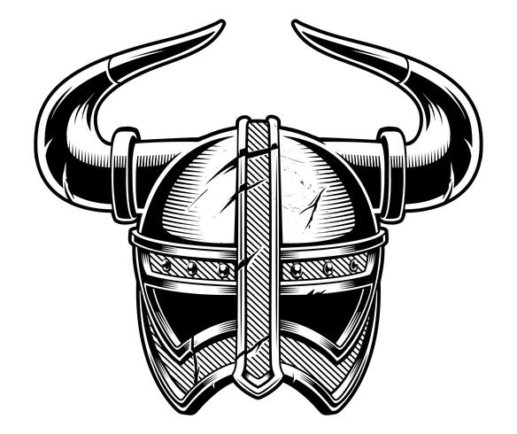 Viking helmet.  vector