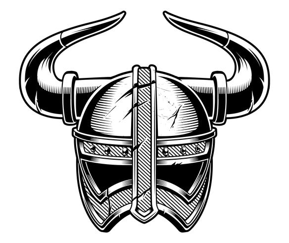 Viking helmet.  vector