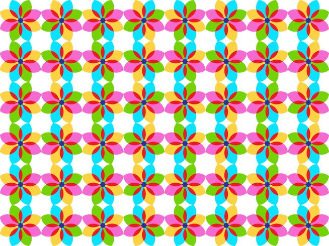 Ilustración del vector del fondo inconsútil de las flores coloridas abstractas