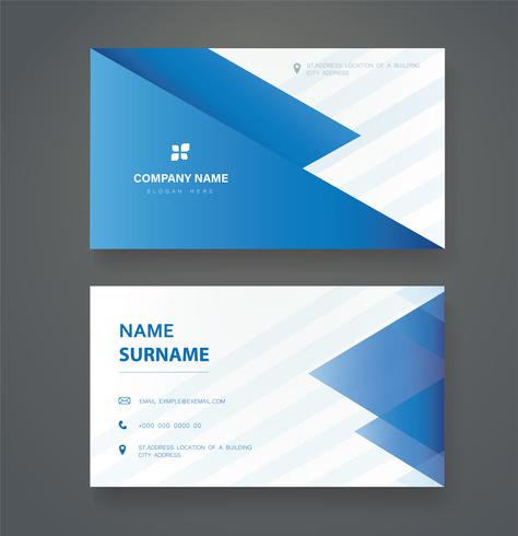 modern clean triangle double sided business card template  vector