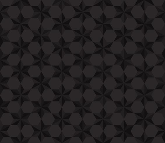 Seamless pattern black stars polygon background - Vector illustration