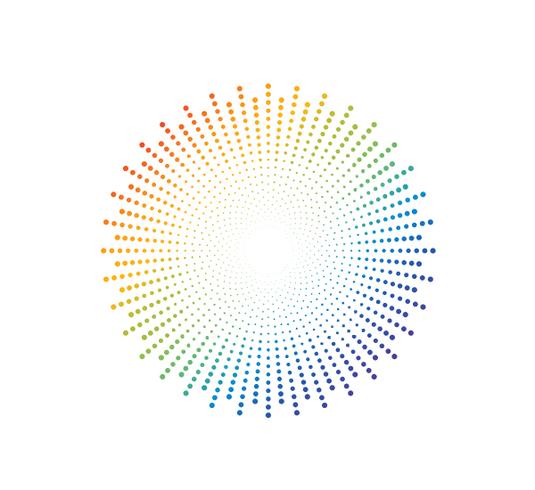 Abstract colorful rainbow dot pattern background - Vector illustration