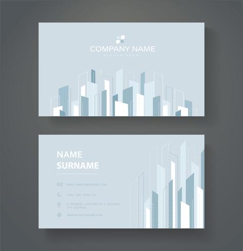 abstract modern line double sided business card template vector