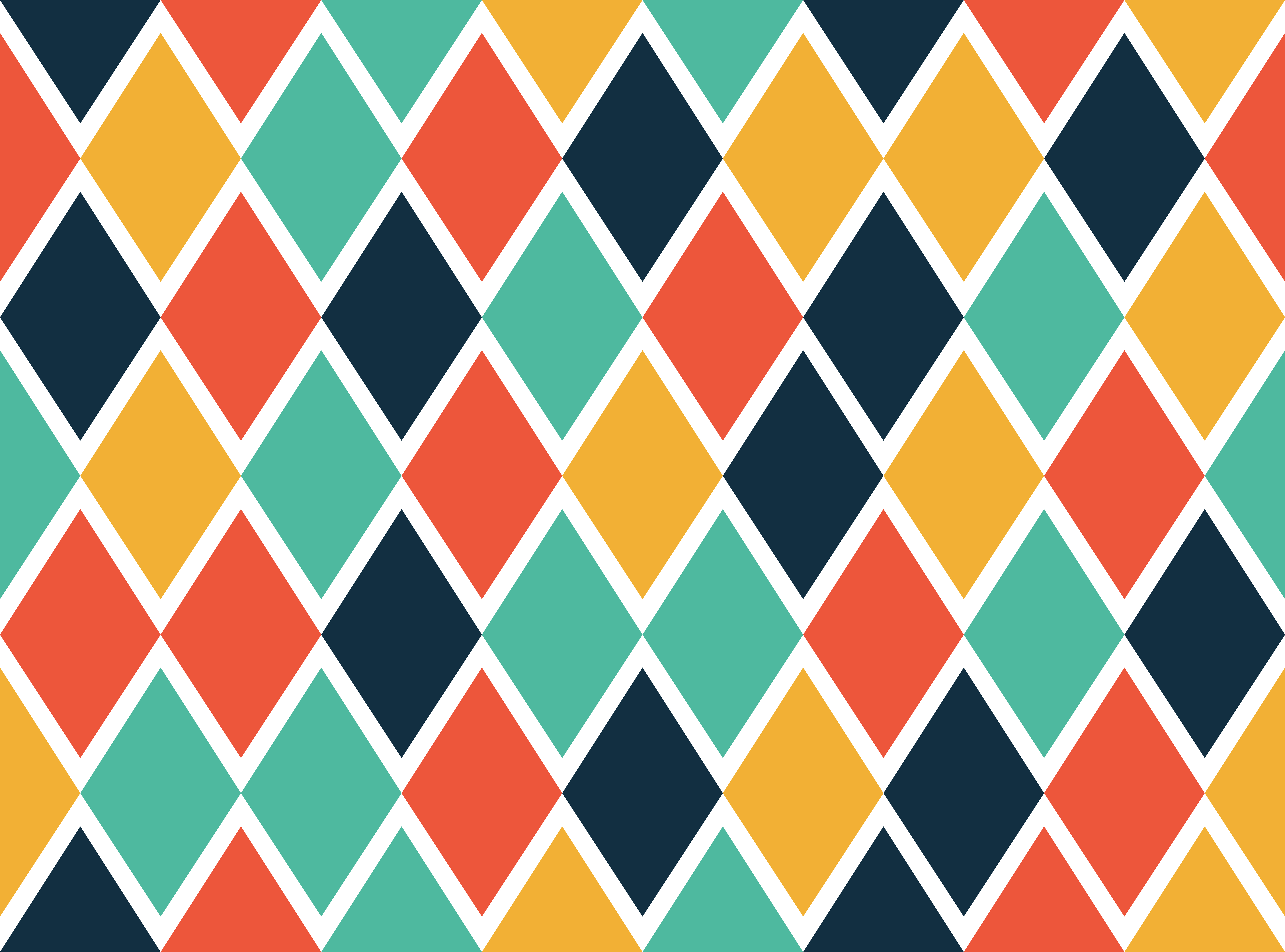 Seamless pattern of colorful geometric shapes - Vector illustration