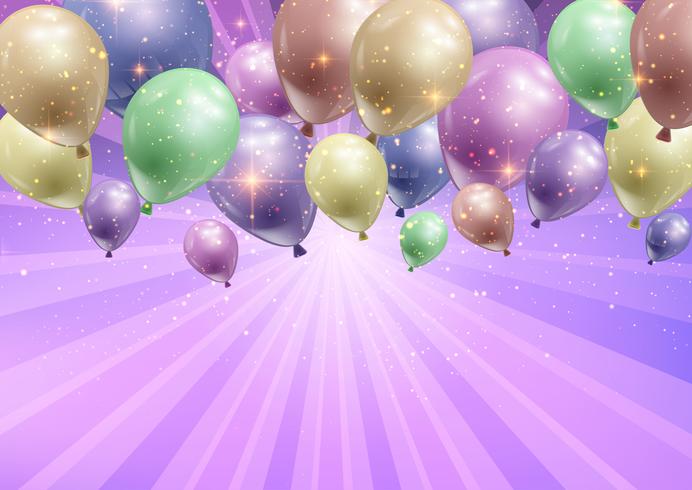 Celebration background with balloons vector