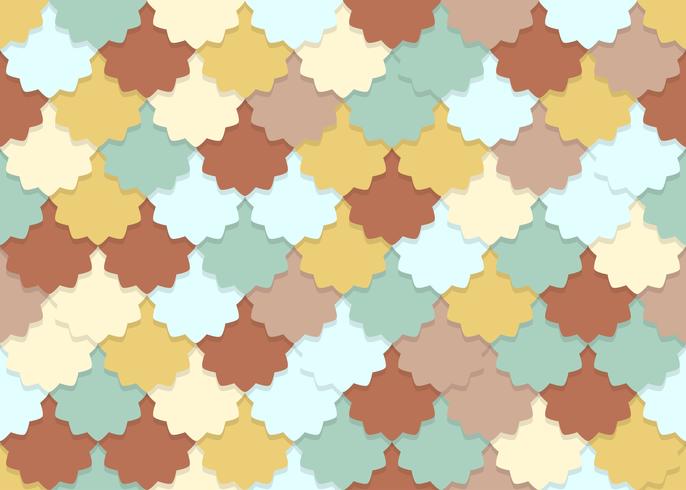 Seamless pattern of overlapping flower shape pastel color background vector