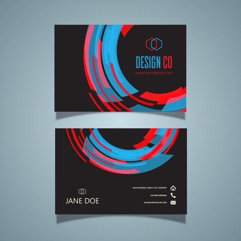 Retro styled business card  vector