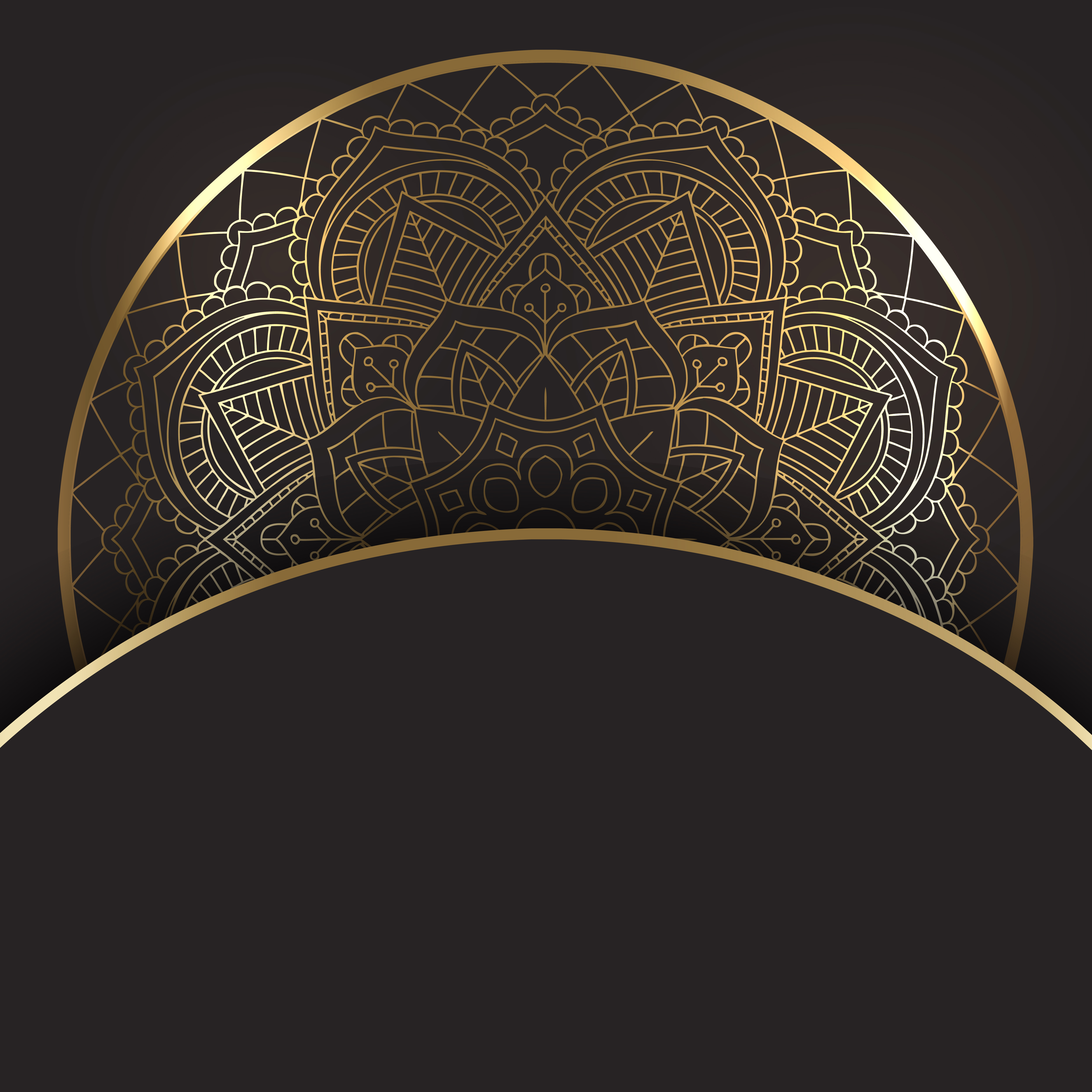 Decorative gold and black mandala design 539666 - Download Free Vectors, Clipart Graphics ...