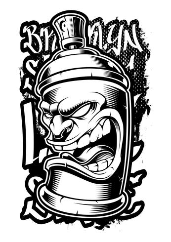 Spray para graffiti vector