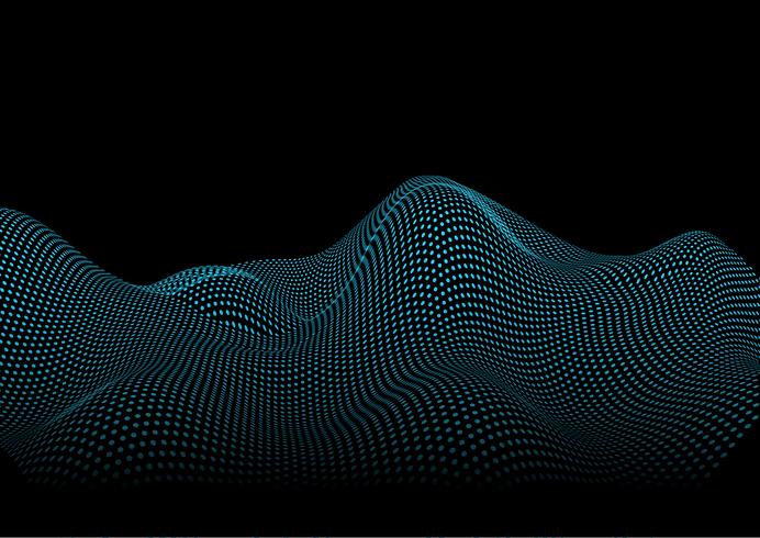 Abstract flowing dots background  vector