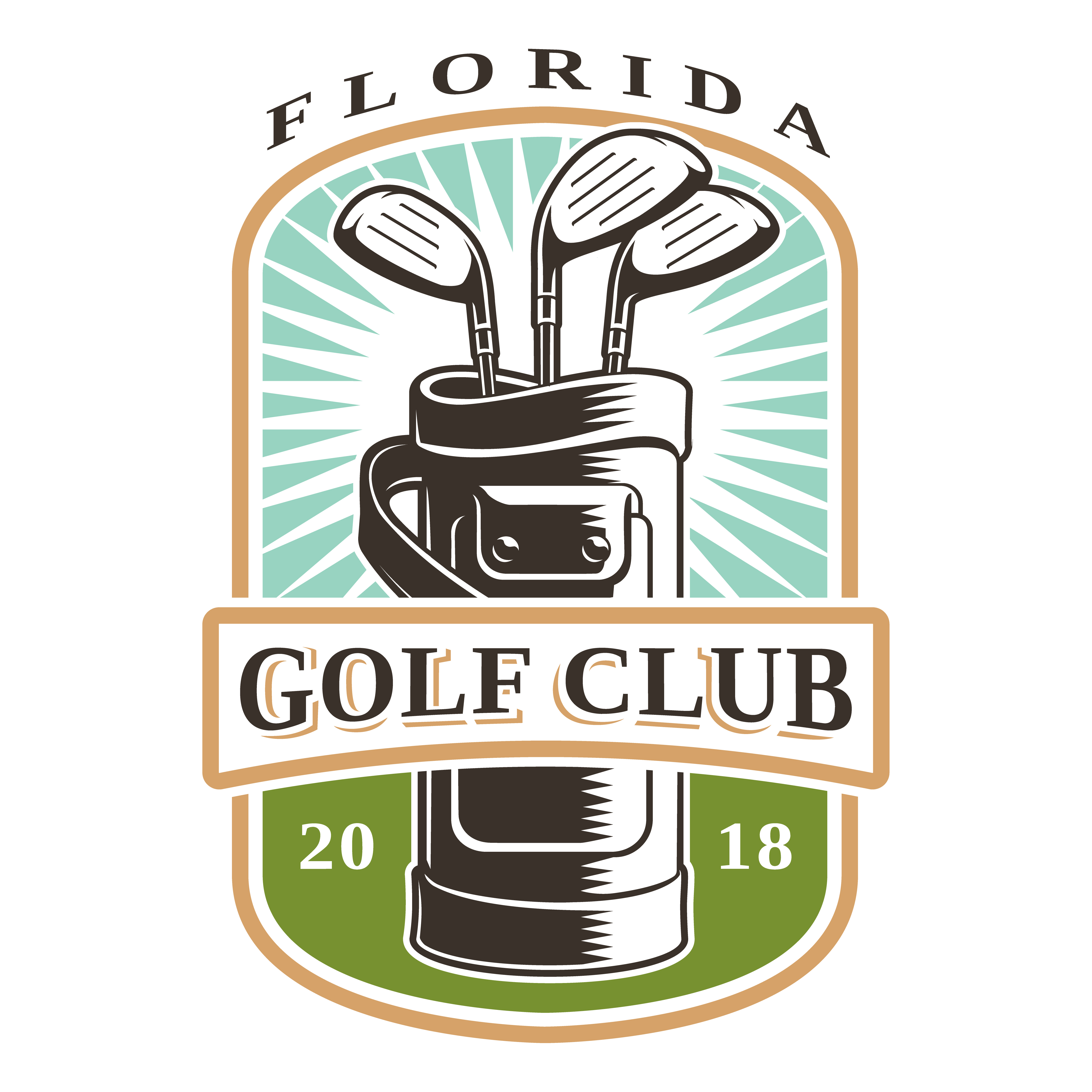 Golf clubs in bag vector logo 539678 Vector Art at Vecteezy