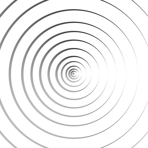 Abstract concentric circles geometric line background - Vector illustration