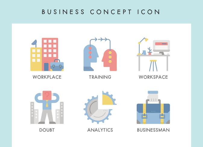 Business concept icons vector