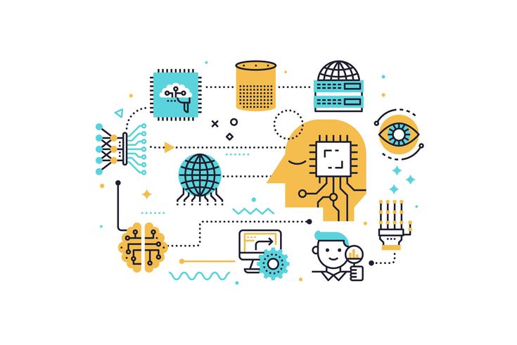 AI artificial intelligence concept illustration 539745 Vector Art at ...