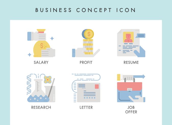 Business concept icons vector