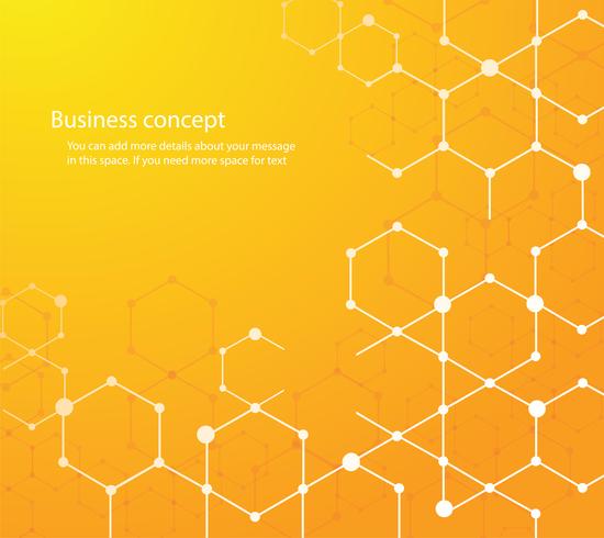 Resumen hexagonal de fondo y espacio para escribir vector