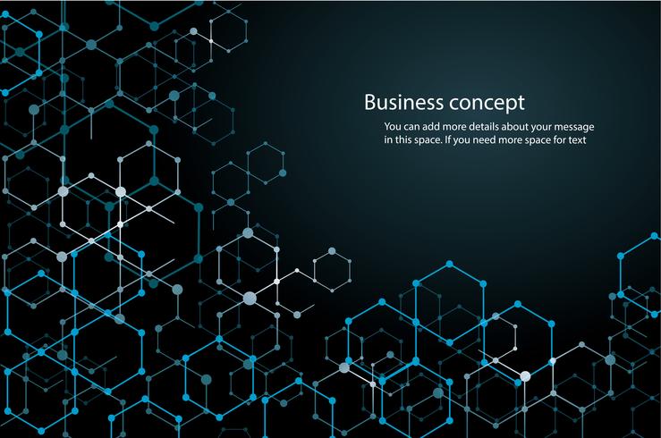 Resumen hexagonal de fondo y espacio para escribir vector