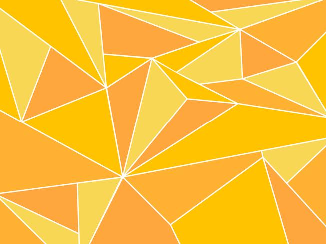 Abstract yellow polygon artistic geometric with white line background vector