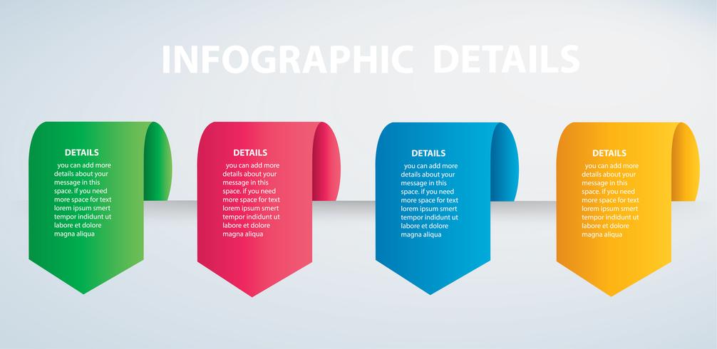 Plantilla de vector gráfico de información cuadrada con 4 opciones. Puede ser utilizado para web, diagrama, gráfico, presentación, gráfico, informe, infografía paso a paso. Fondo abstracto