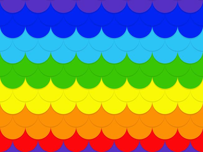 Abstract seamless rainbow circle pattern background - Vector illustration