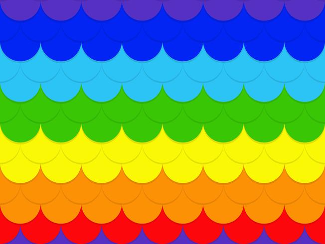 Abstract seamless rainbow circle pattern background - Vector illustration