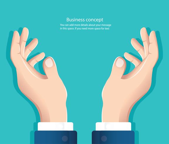 free hands. hand holding something  vector
