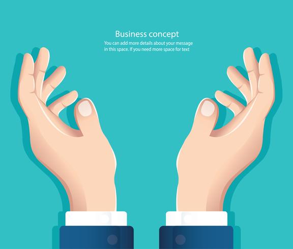 free hands. hand holding something  vector