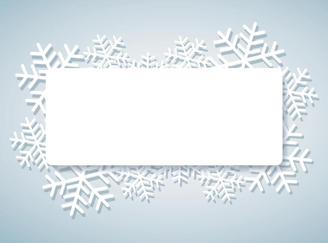 Banner de copo de nieve para el fondo de concepto de Navidad web vector