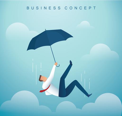 man falling down from the sky. business concept vector