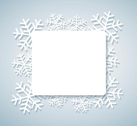 snowflake banner for web Christmas concept background vector