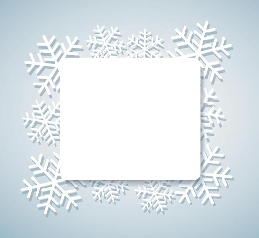 Banner de copo de nieve para el fondo de concepto de Navidad web vector