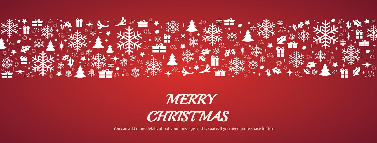 Christmas greeting card with space  pattern background  vector