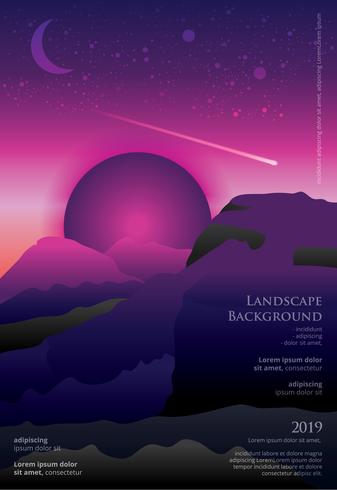 Landscape Poster Background Graphic Design Vector Illustration