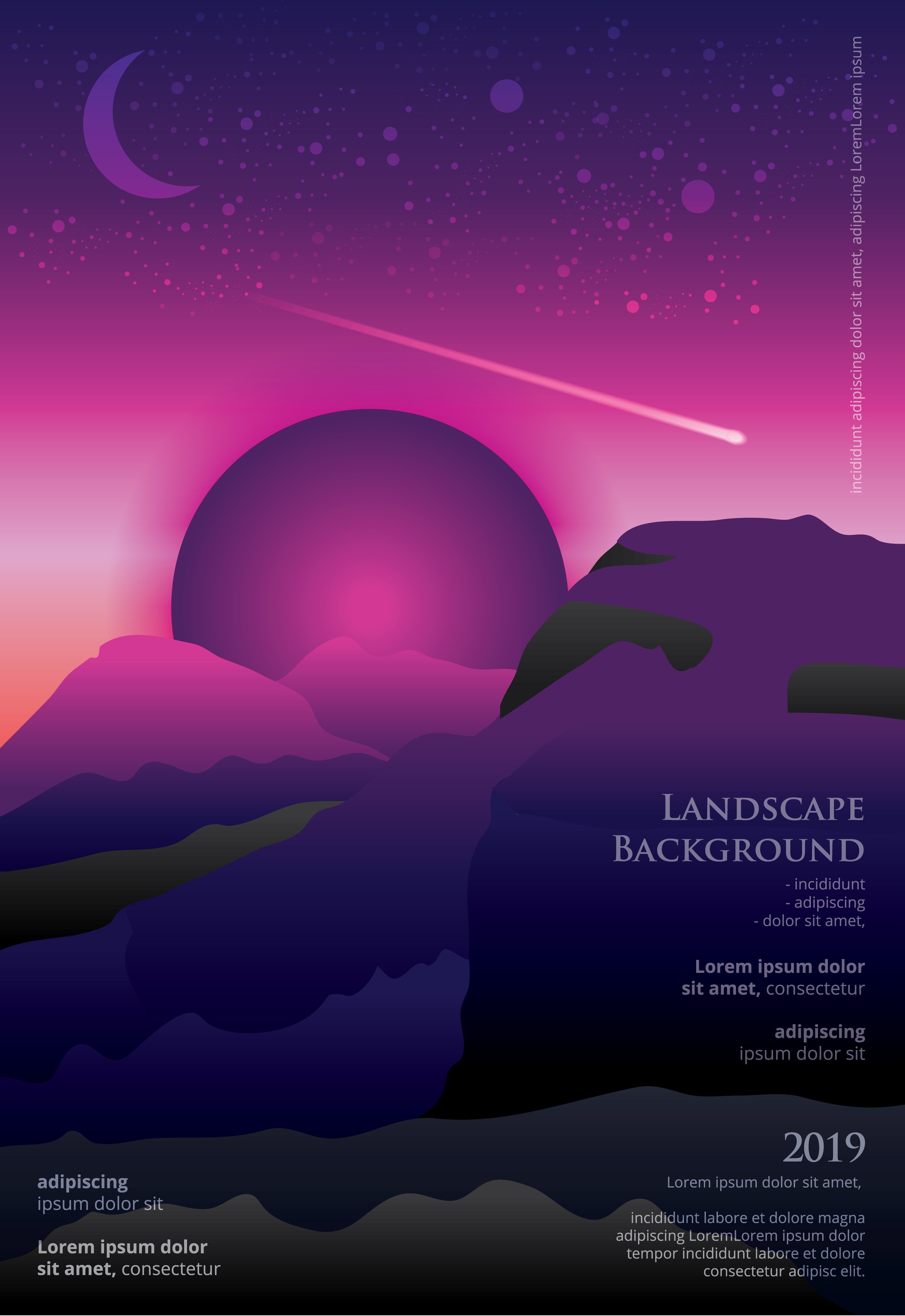 Landscape Poster Background Graphic Design Vector Illustration 540048