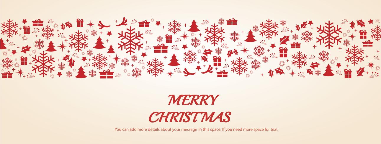 Christmas greeting card with space  pattern background vector illustration