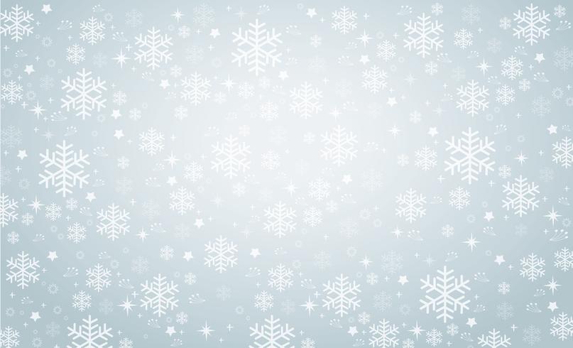 Fondo de banner de invierno de copo de nieve vector