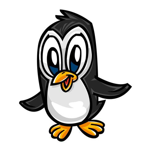 Penguin cartoon illustration vector