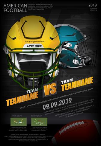 American football Poster Vector Illustration