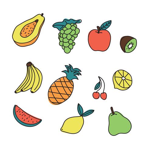 Frutas de verano vector